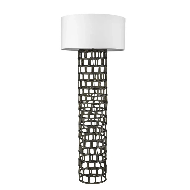 Black Gold One Light Floor Lamp from the Vallin Collection