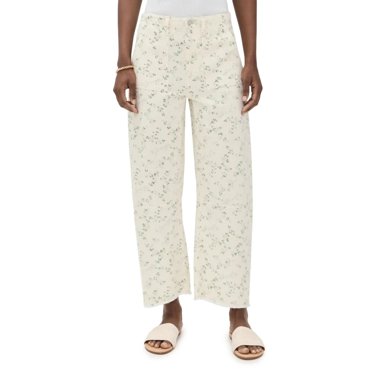 LE JEAN Utility Soft Barrel Jeans Dark Leopard 31