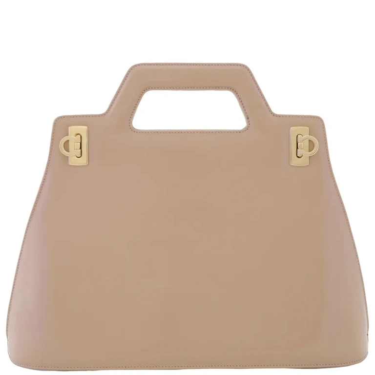 Ferragamo Wanda Top Handle Bag - Beige