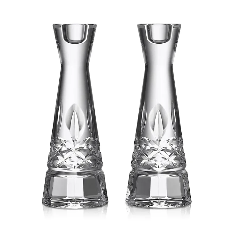 Waterford Lismore Round 8 Candlestick, Set of 2