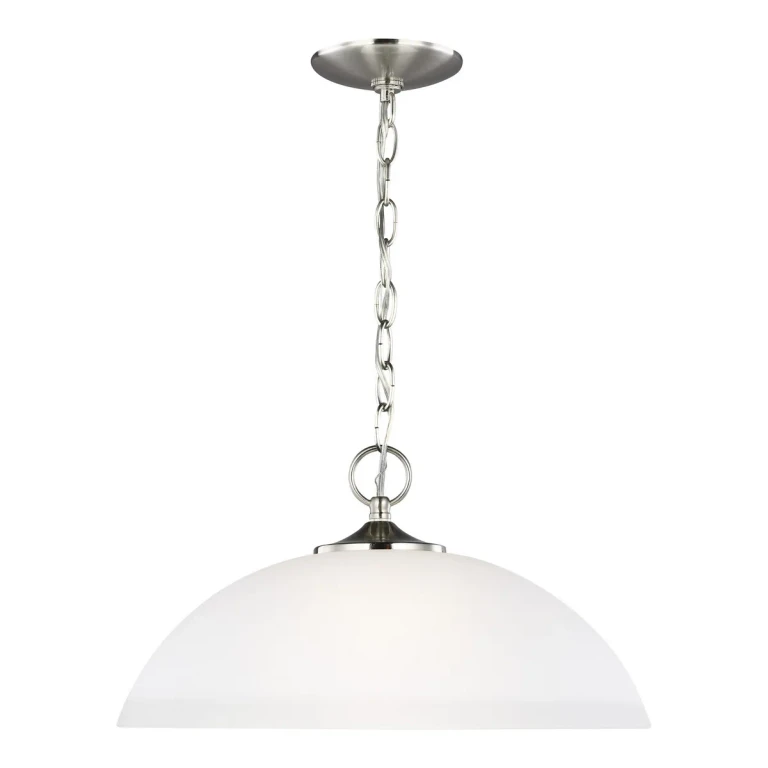 Brushed Nickel Pendant from the Geary Collection