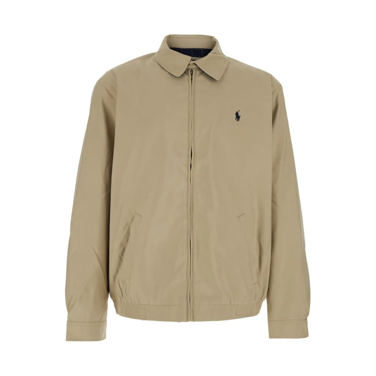Polo Ralph Lauren Beige Jacket With Pony Embroidered On The Front In Tech Fabric Man