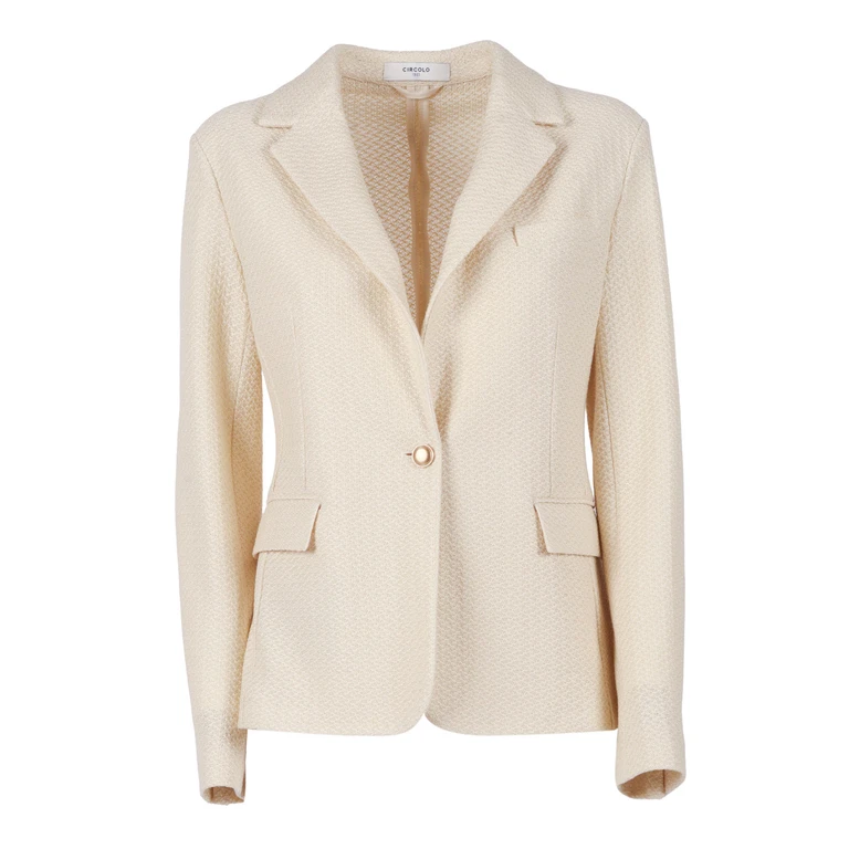 Circolo 1901 Slim Fit Cotone Beige Cotton� Jacket - Women