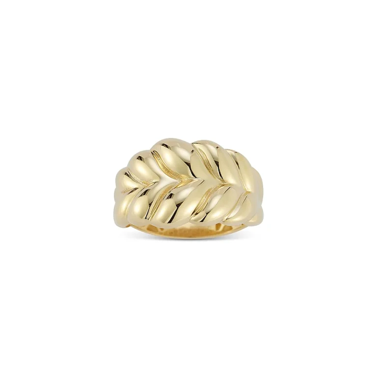 Bold Woven Ring in 14K Yellow Gold
