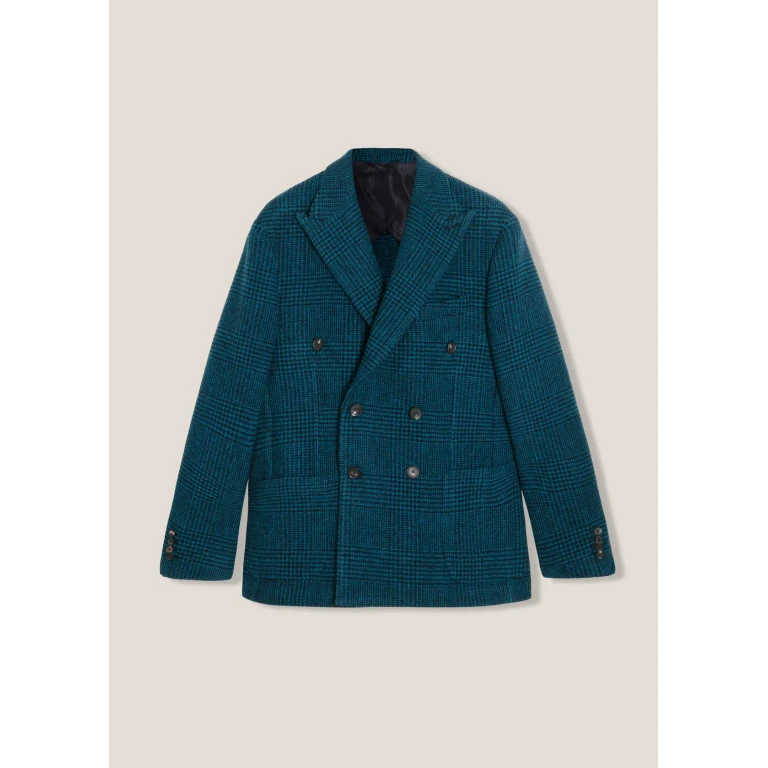 doppiaa Aaradeo Checked Double Breasted Jacket