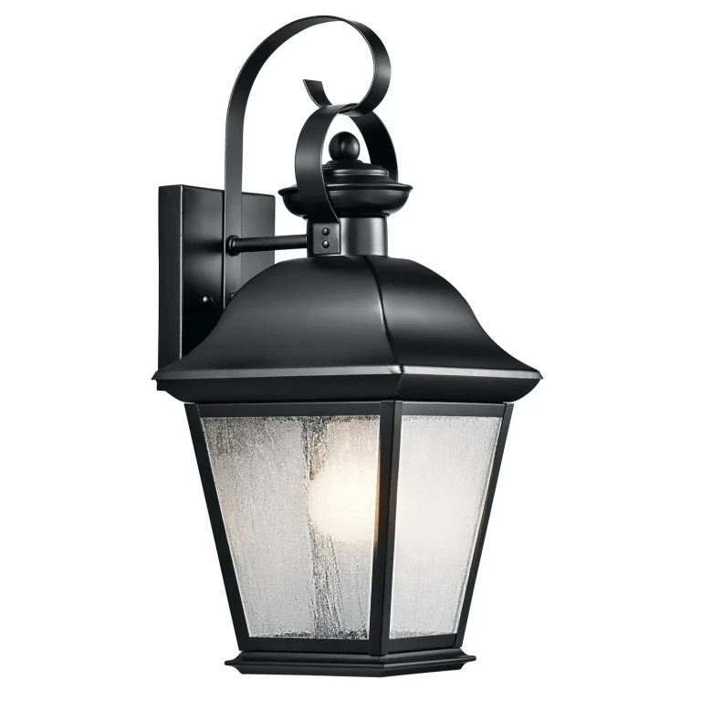 Mount Vernon Medium Outdoor Wall Lantern in Painted Black