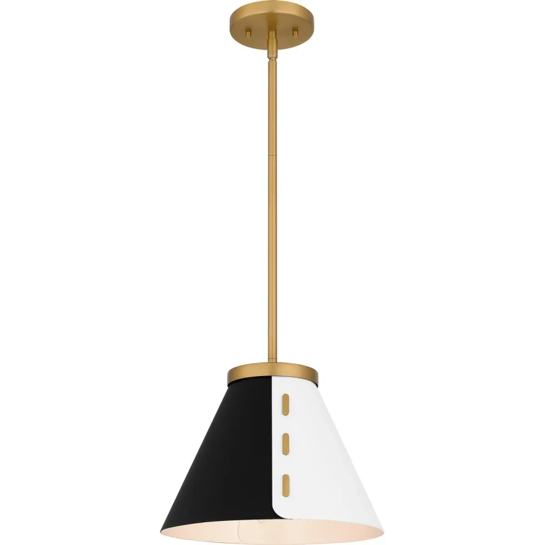 Brushed Weathered Brass One Light Pendant from the Quoizel Pendant Collection