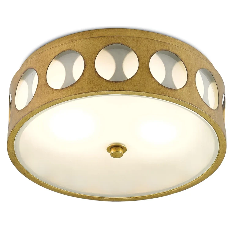 Brass Two Light Flush Mount from the Go-Go Collection