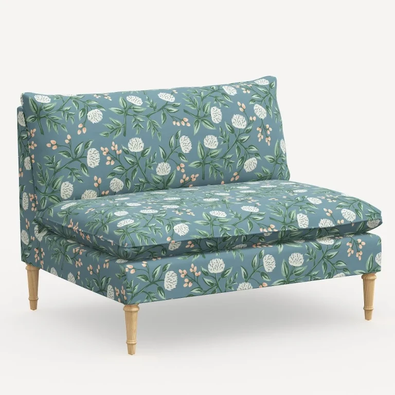 Louie Armloses Zweisitzer-Sofa in Smaragdgrün