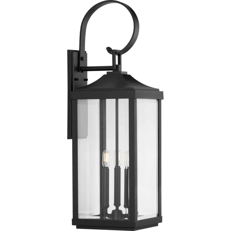Black Three Light Wall Lantern from the Gibbes Street Collection