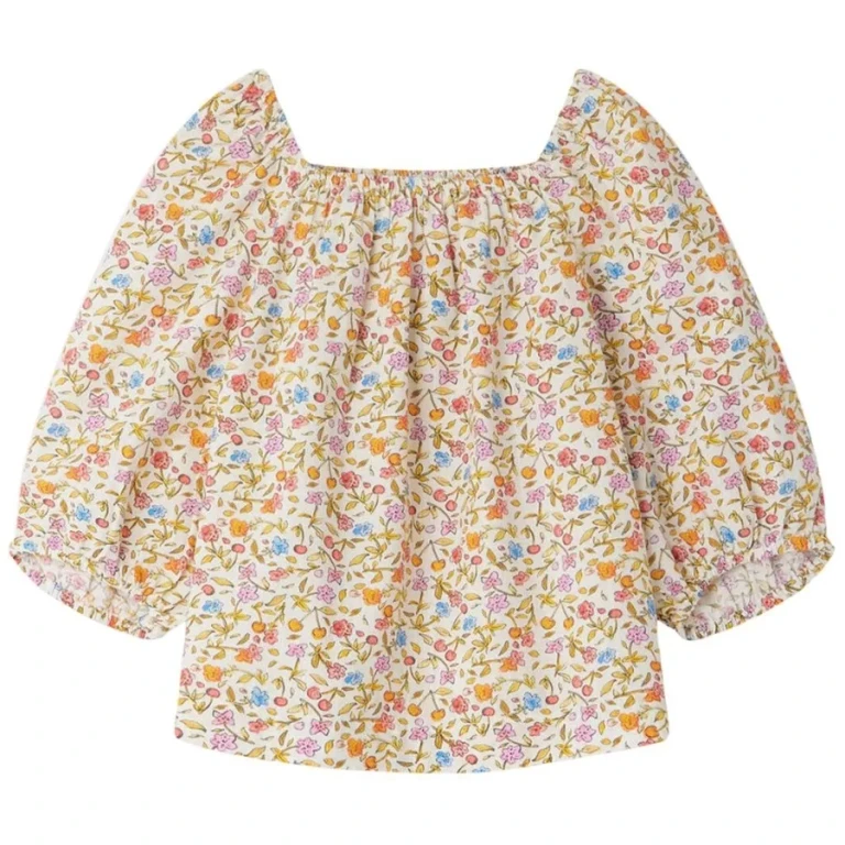Bonpoint Girls Anastide Floral Print Blouse