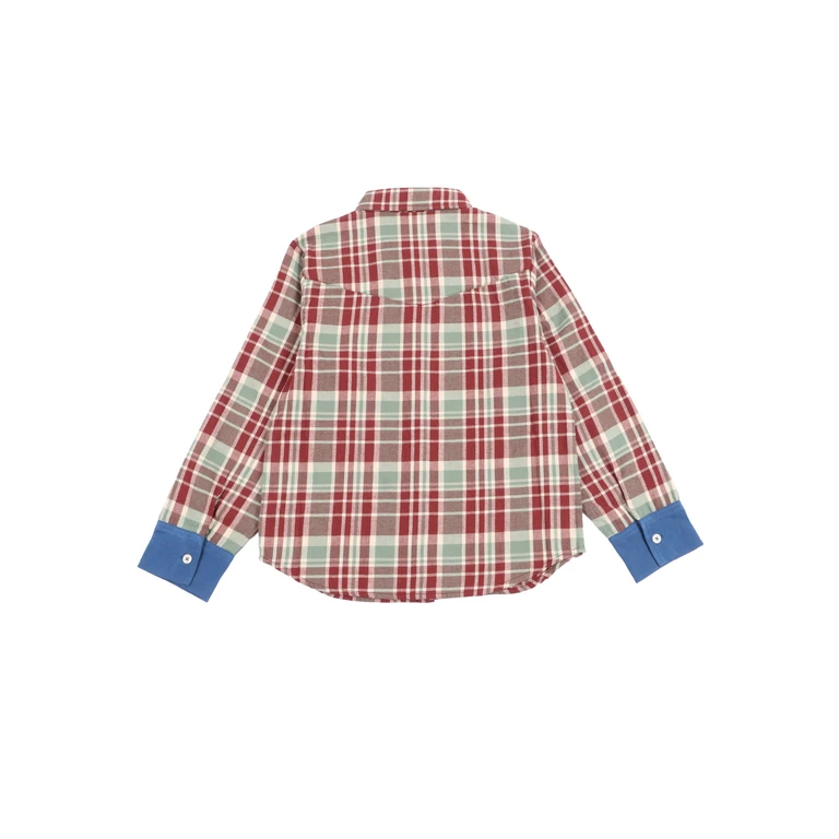 Misha & Puff Boone Shirt Red Organic Cotton - Kids