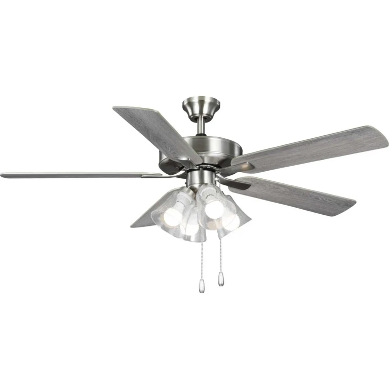 Brushed Nickel 52" Ceiling Fan from the Airpro Builder Fan Collection