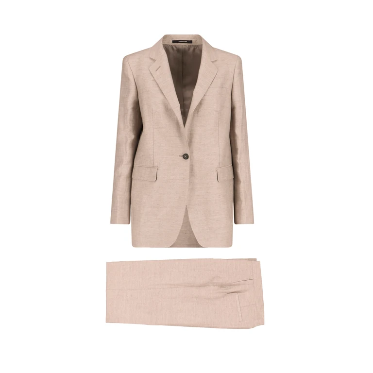 Tagliatore Dresses Beige Linen - Women