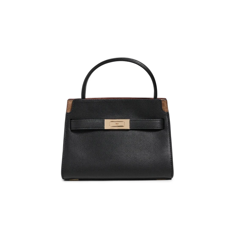 Sac à main Tory Burch Lee Radziwill Petite en cuir lisse noir