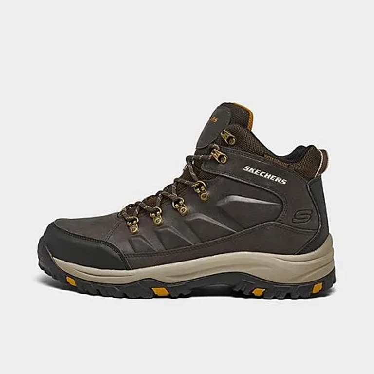Men's Skechers Relaxed Fit: Relment - Daggett Trail Hiking Boots in Chocolate/Dark Brown Size: 7.0