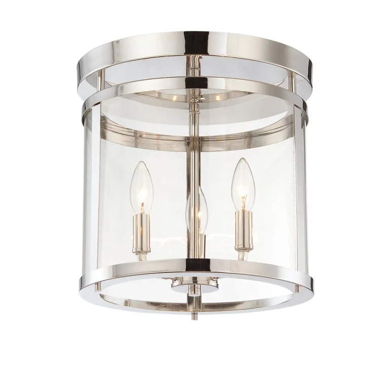 Savoy House Penrose 3-Light Ceiling Light in Polished Nickel - 6-1043-3-109