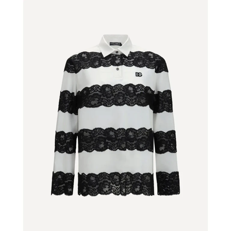 Dolce & Gabbana Damen Langarm-Poloshirt (Größe 44)