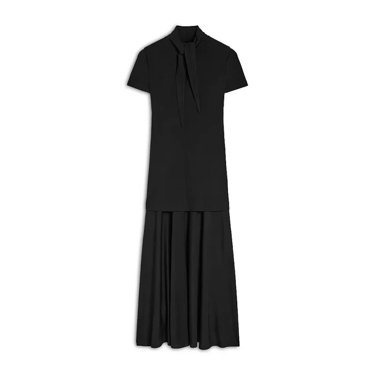 Jil Sander Tie Neck Drop Waist Dress