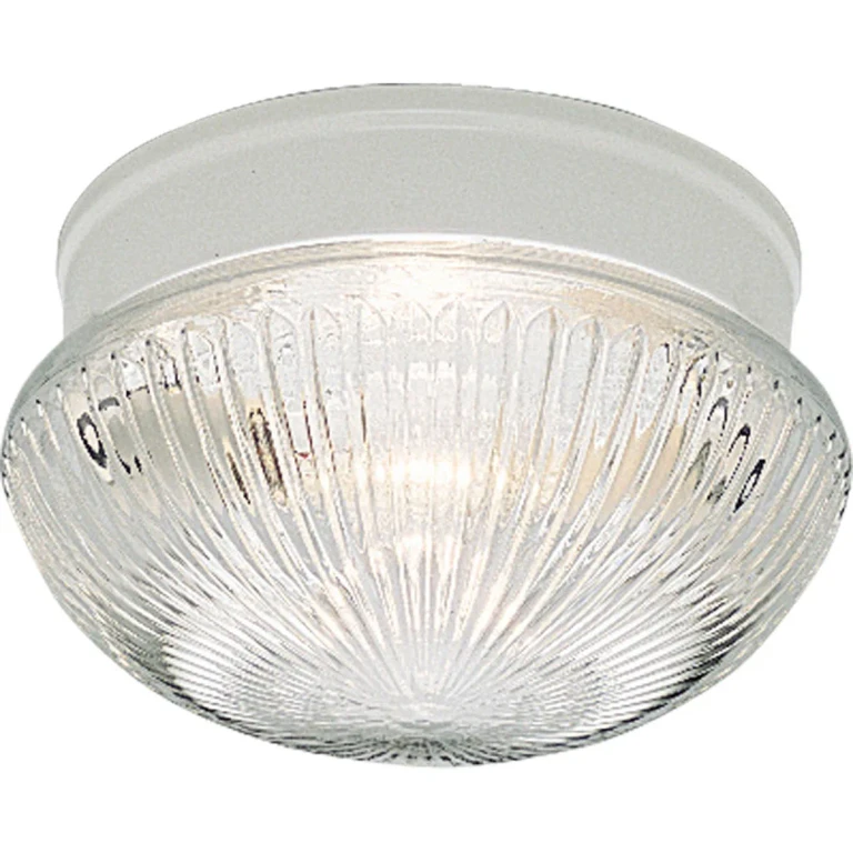 White Two Light Flush Mount from the Fitter Collection