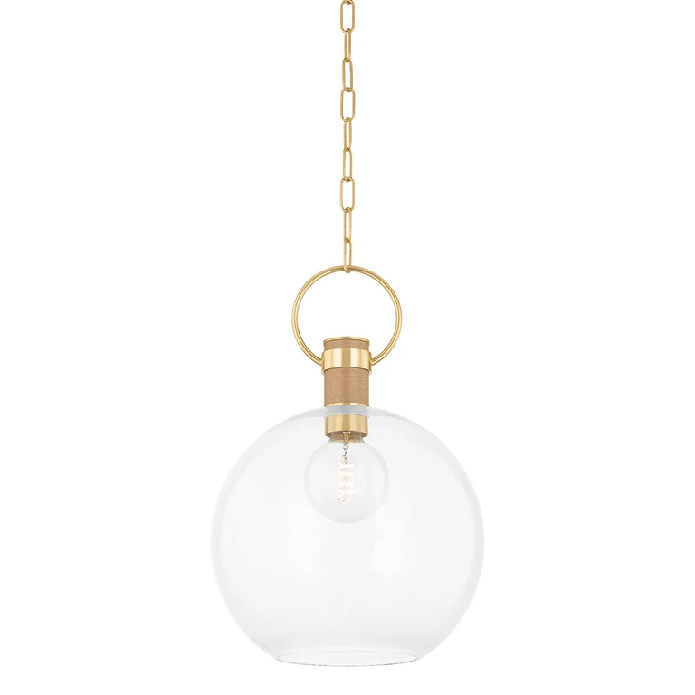 Aged Brass Pendant from the Catrine Collection