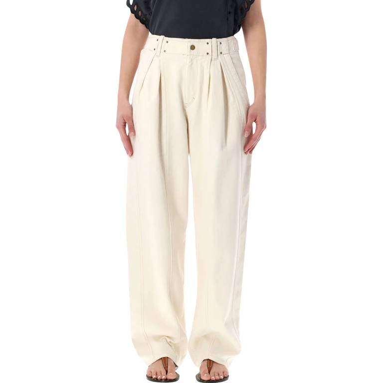 Isabel Marant Ireme workwear denim trousers Ecru Cotton Jean - Women