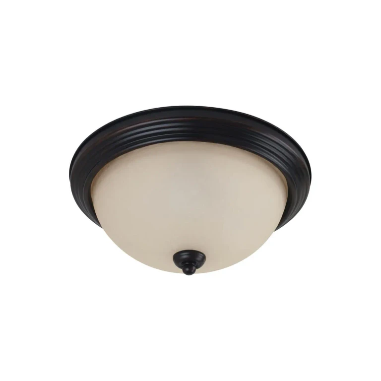 Bronze Three Light Flush Mount from the Geary Collection