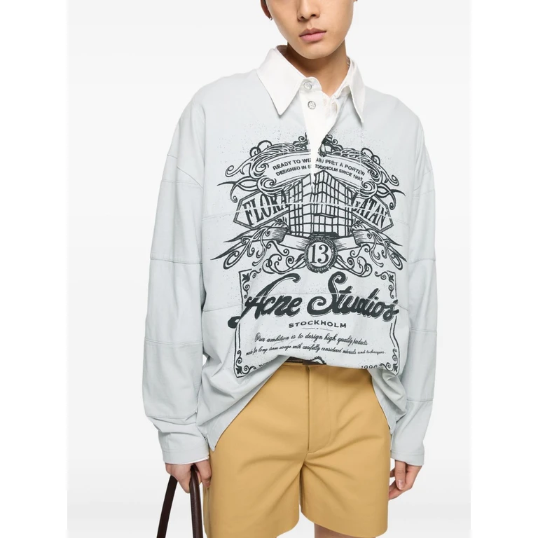 Acne Studios T-Shirts And Polos Light Grey Cotton - Men