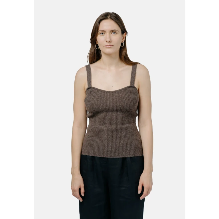 Ulaanbaatar Strap Top Brown