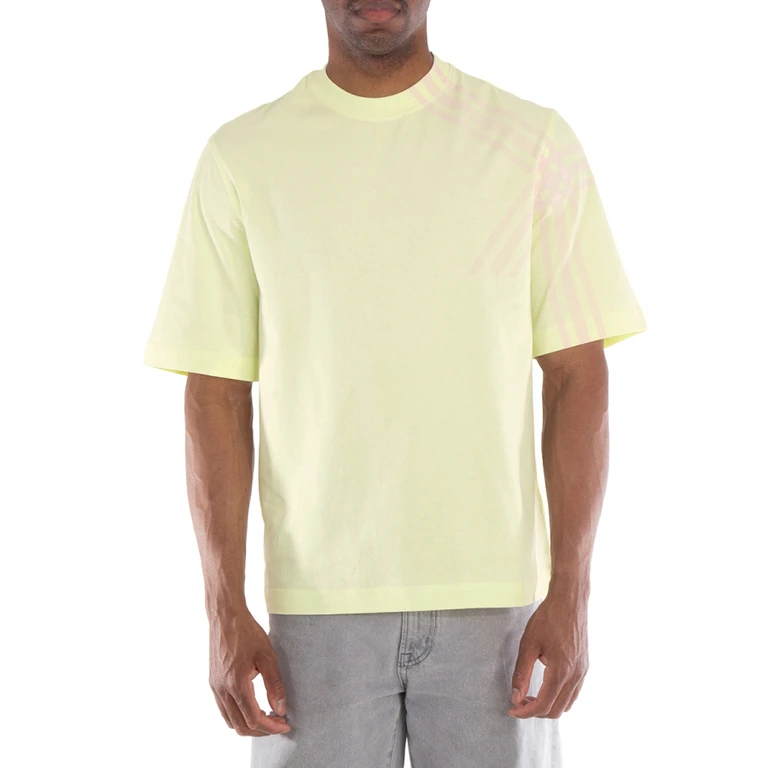 Burberry Check Sleeve Cotton T-shirt