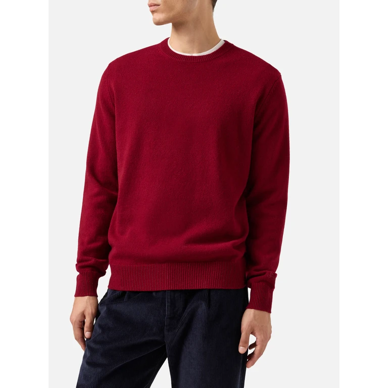 Mc2 Saint Barth Regent Lambswool Sweater Burgundy Red - Men
