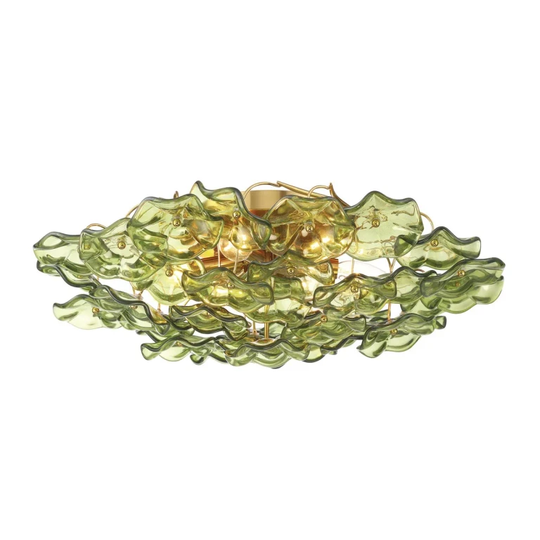 Aged Brass Semi Flush Mount from the Esme Collection