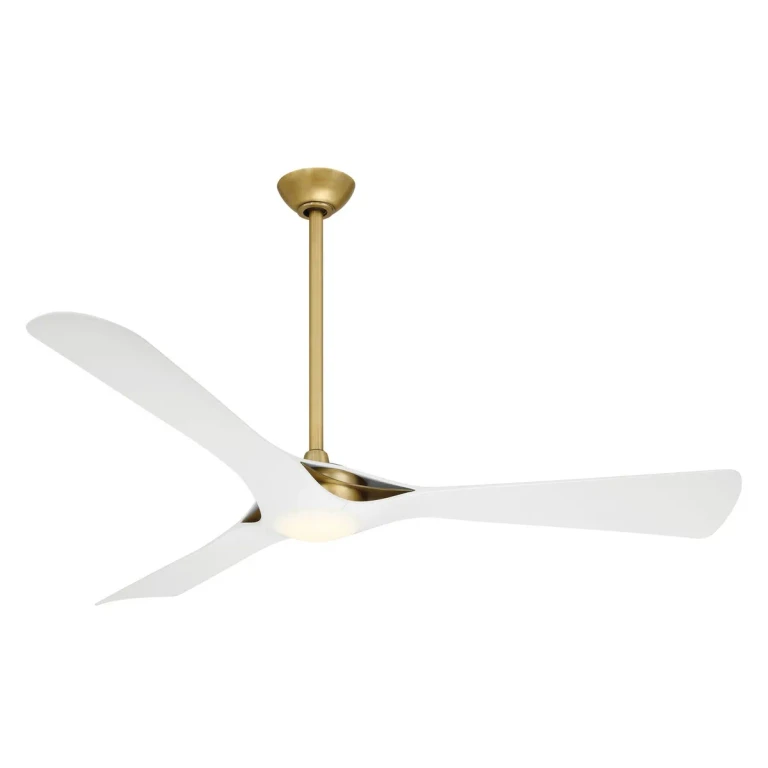 Legacy Brass Flat White 60" Ceiling Fan from the Bridge Collection