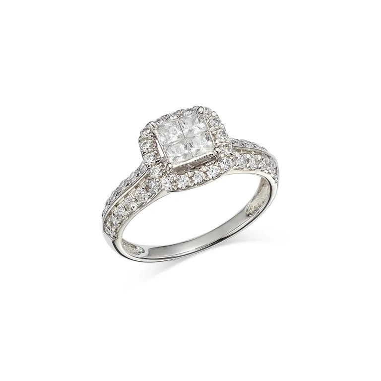 Diamond Engagement Ring in 14K White Gold, 1.0 tcw