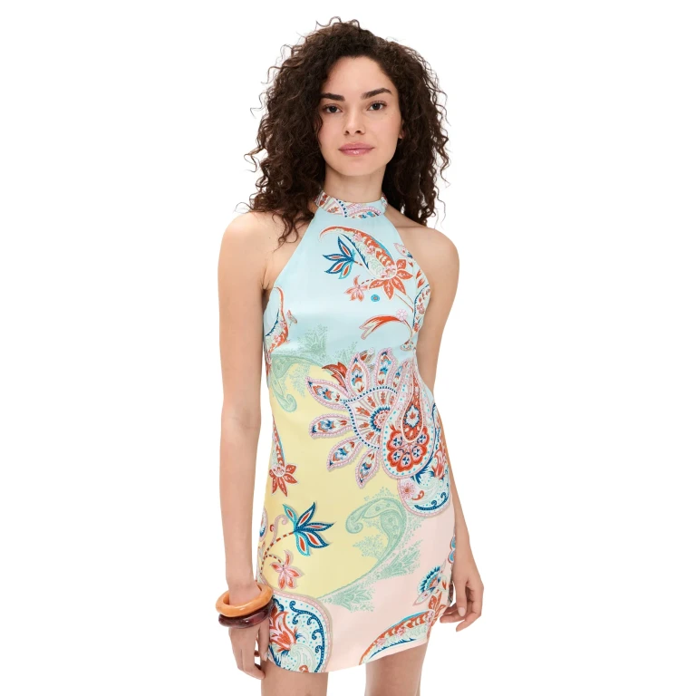 Hemant and Nandita Halter Mini Dress Multi XXL