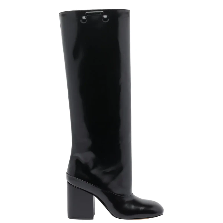 Marni Black Leather Trunkaroo Boots