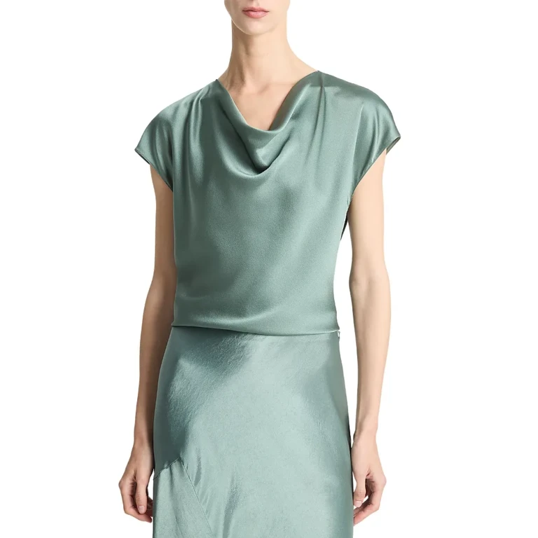 Vince Cowl Neck Silk Blouse