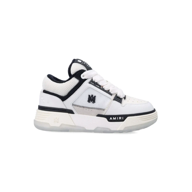 MA-1 High-Top Trainers in Leather and Mesh with Contrast Logo (AWFOSR1080111)