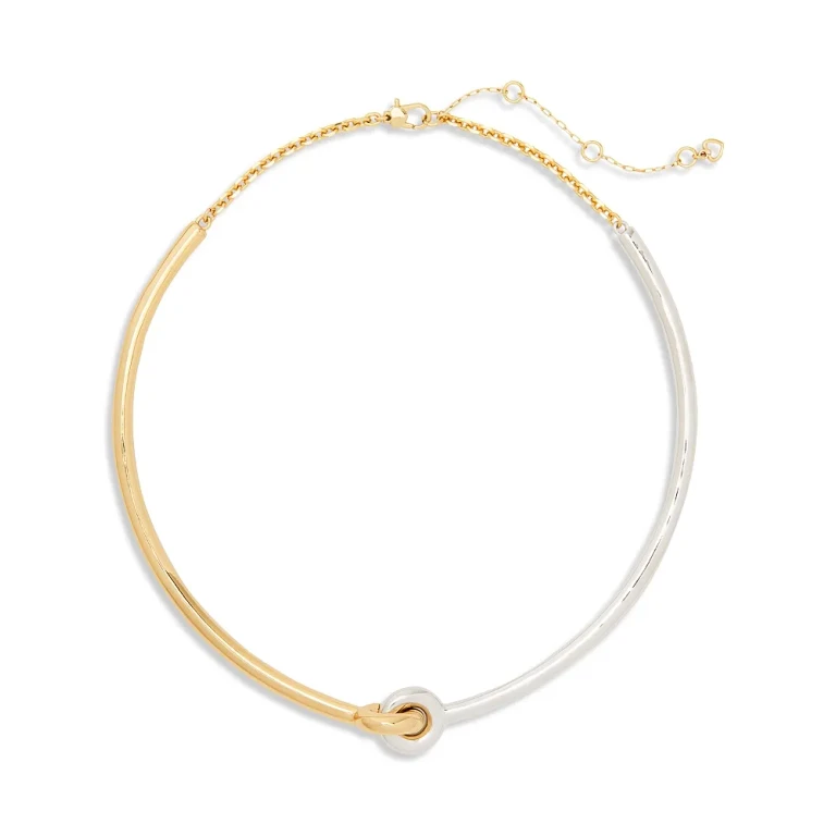 kate spade new york Interlock Structured Collar Necklace, 16-19