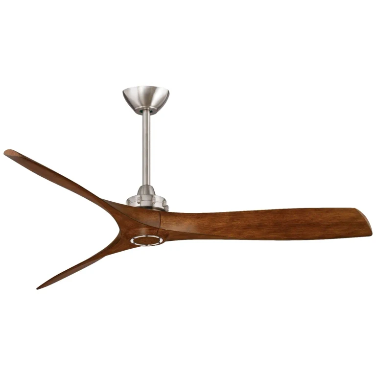 Minka-Aire Aviation 60" Ceiling Fan in Brushed Nickel with Distressed Koa