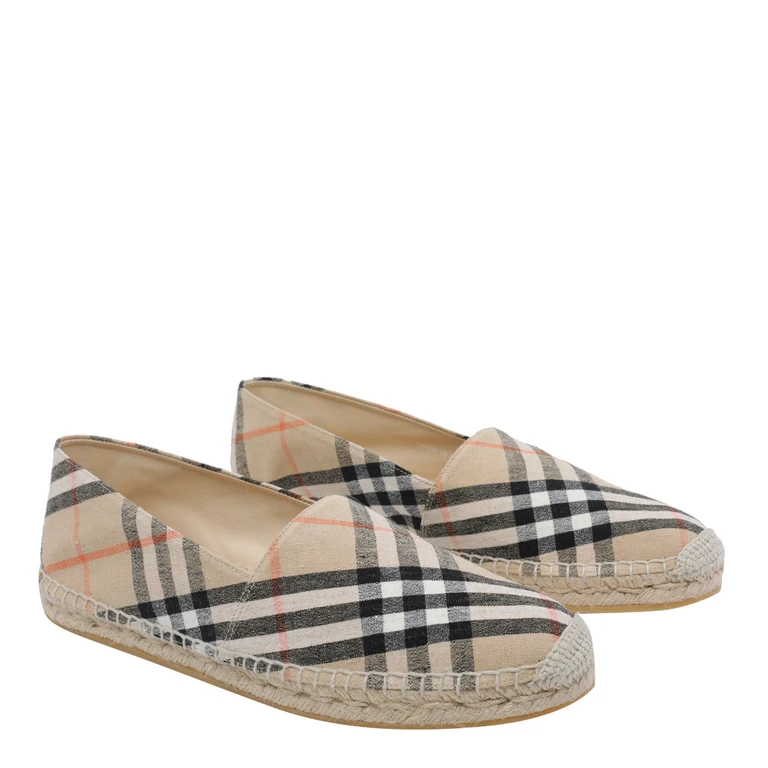 Burberry Flat shoes Beige Fabric/rubber Sole - Men