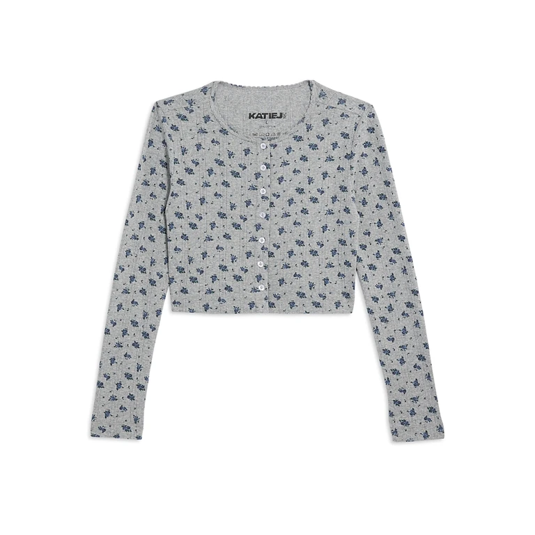 KatieJnyc Girls' Tween Marina Pointelle Cardigan - Big Kid