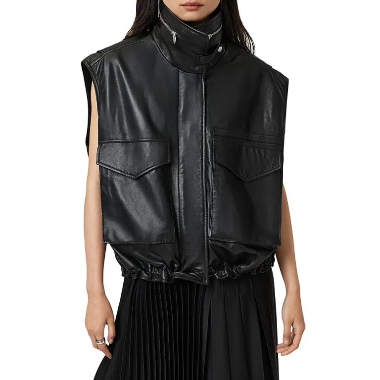 Allsaints Clay Leather Vest