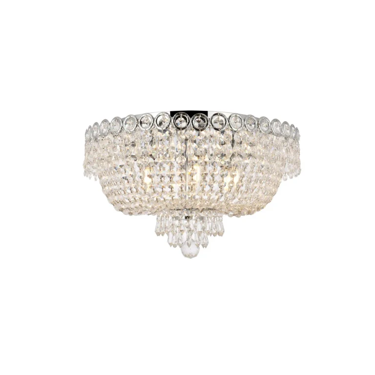 Chrome Six Light Flush Mount from the Century Collection