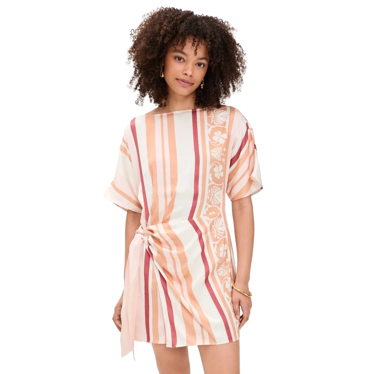 Kivari Lilia Mini Dress Pink Brown 16