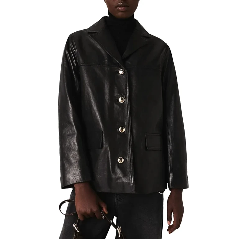 Maje Voya Leather Jacket