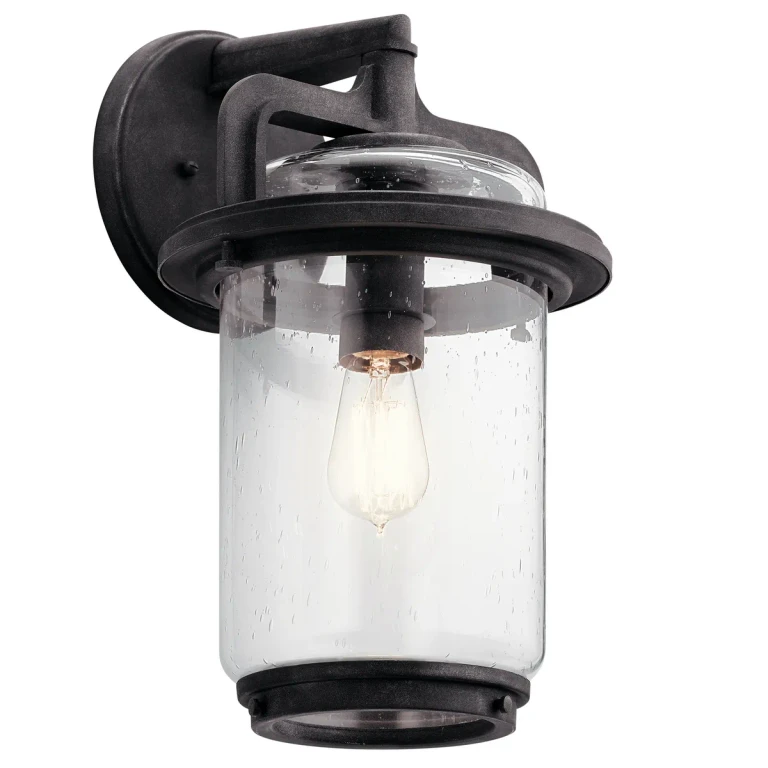 Andover Outdoor Wall Light in Weathered Zinc