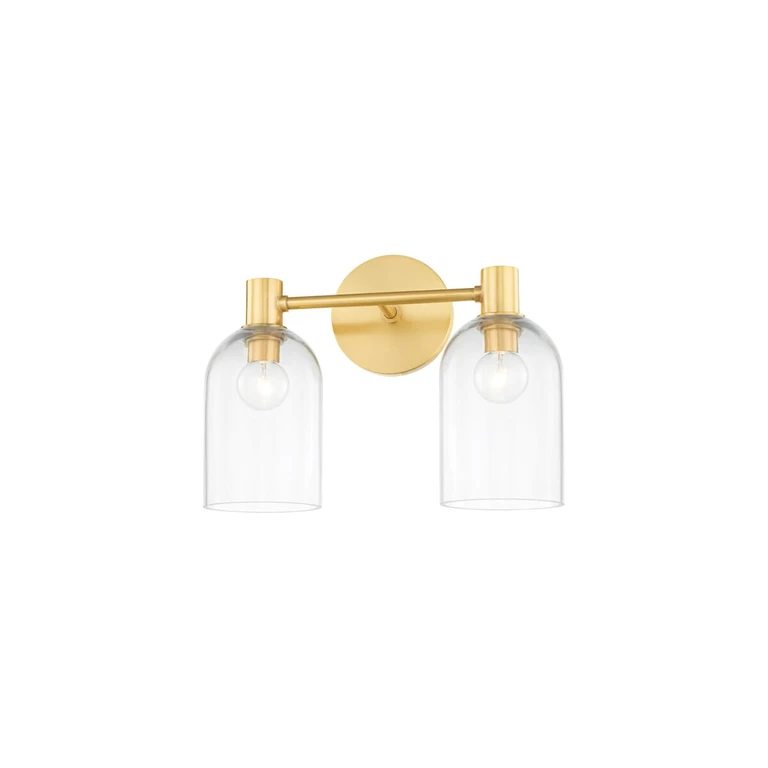 Mitzi Paisley Bathroom Vanity Light in Aged Brass