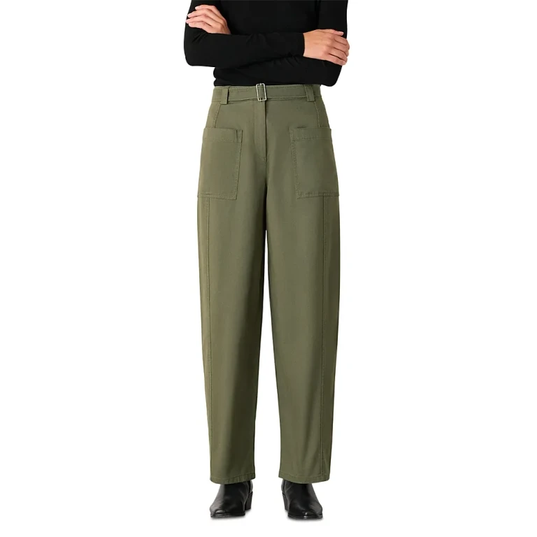 Whistles Belted Barrel Leg Pants