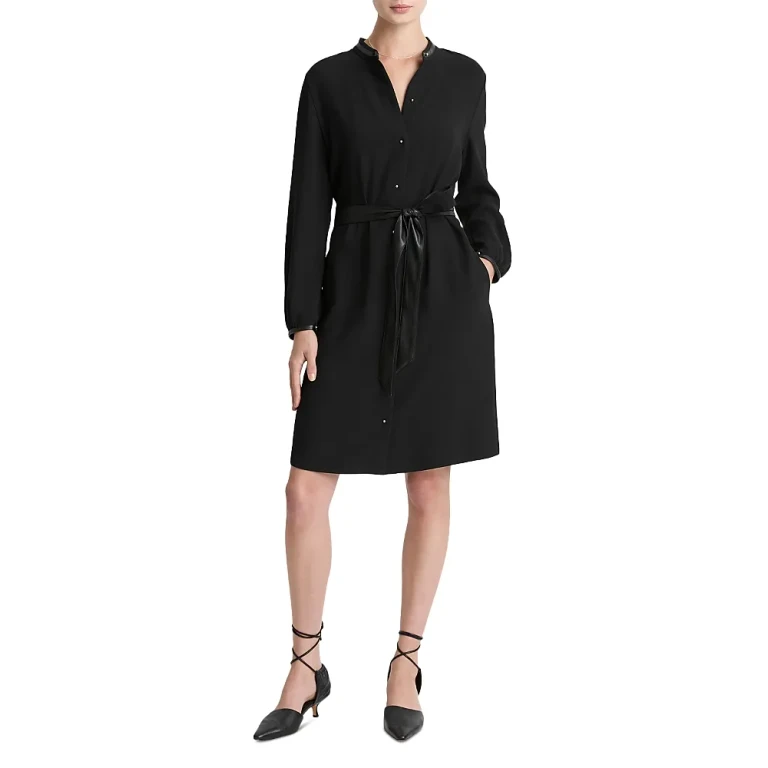 Vince Long Sleeve Shirt Dress